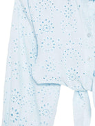 Camicia per donna MC2 Saint Barth azzurra in pizzo sangallo FEY0001 01832L MC2 ST. BARTH 