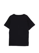 T-shirt per bambino Balmain Kids nera con logo sul davanti BY8R31 Z3672 930BC BALMAIN KIDS 