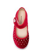Ballerine per bambina Monnalisa Kids rosse con dettagli strass 83H010 8788 0043 MONNALISA KIDS 