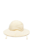Cappello per bambina Konges Sløjd giallo con motivo a quadri KS104788 CHECK KONGES SLOJD 