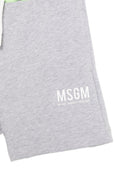 Shorts per bambino MSGM Kids grigio con chiusura con coulisse S6MSJBBE052 271/01 MSGM KIDS 