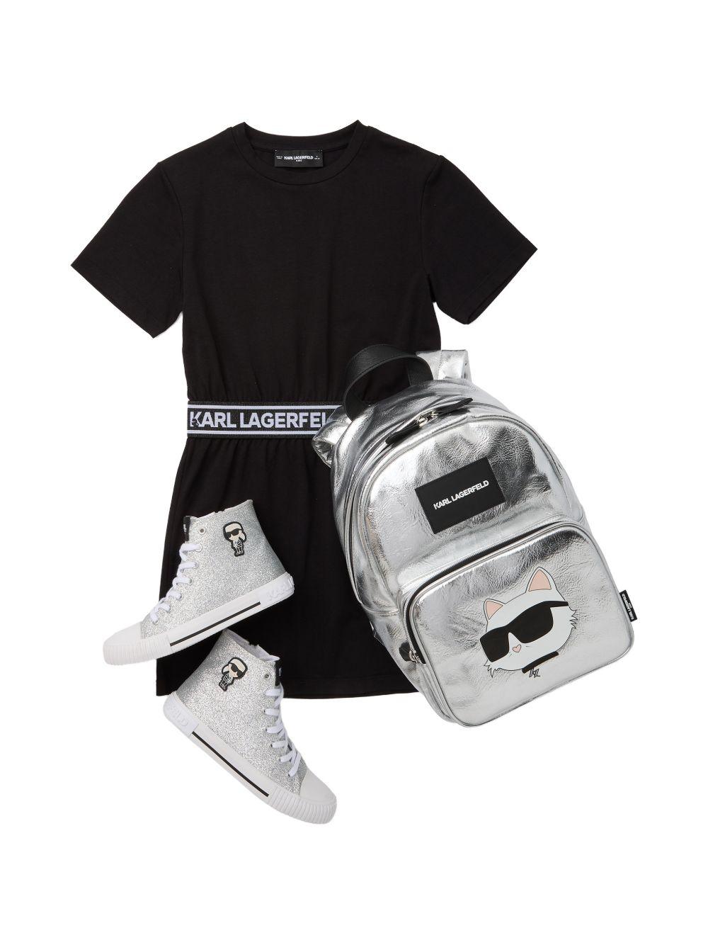 Abito per bambina Karl Lagerfeld Kids nero con banda logo Z31152 09B KARL LAGERFELD KIDS 