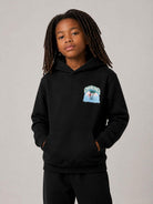 Felpa per bambino Casablanca Kids nera con stampa grafica sul petto KPF26JTP37201 PALM CASABLANCA KIDS 