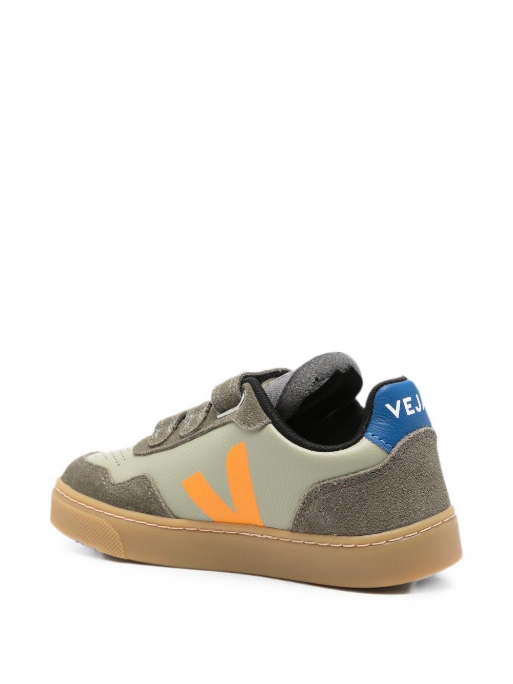 Sneakers V-90 per bambino Veja Kids verde con chiusura a strappi SX2021782 CLAY MANGO KAKI VEJA KIDS 