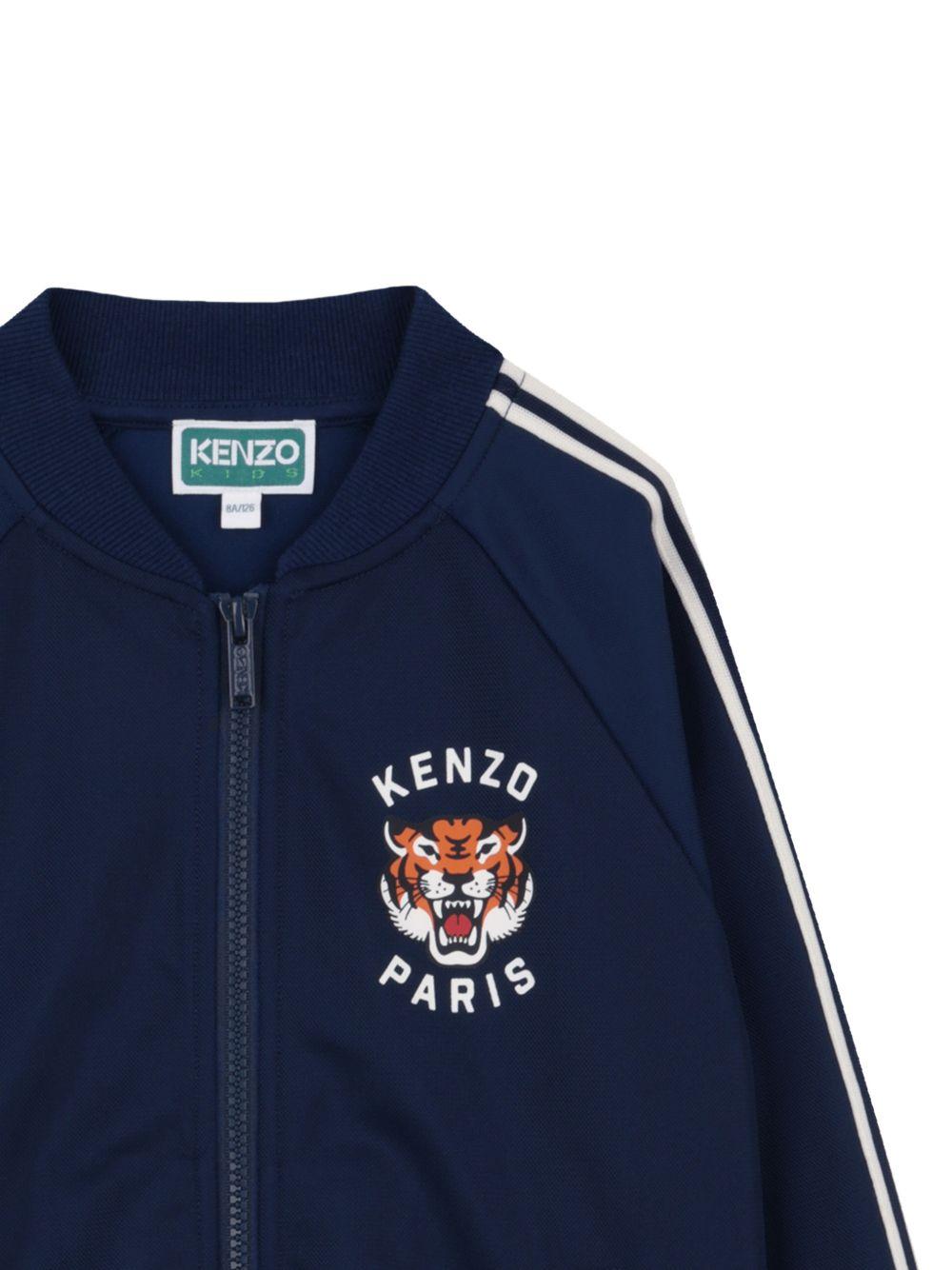 Felpa per bambino Kenzo Kids blu con stampa grafica tigre K61687 84N KENZO KIDS 