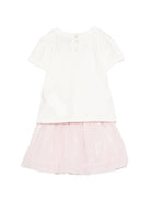 Set t-shirt e gonna per neonata Moschino Kids multicolore con ricamo Teddy Bear MDG01SL1A12 50209 MOSCHINO KIDS 