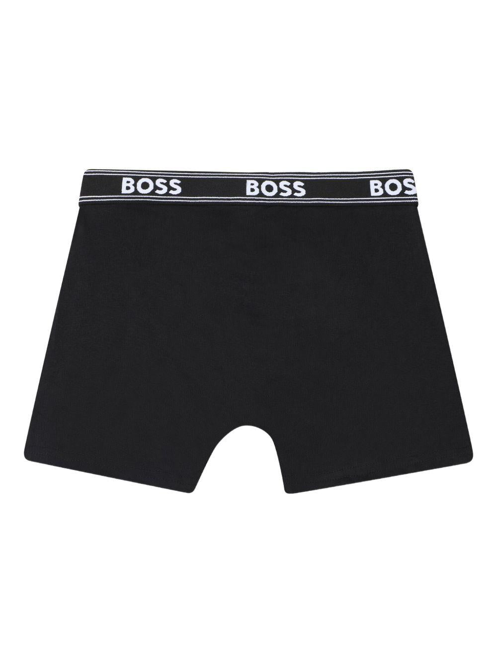 Set di cinque boxer Boss Kids multicolore con stampa logo sull'elastico J52664 09B BOSS KIDS 