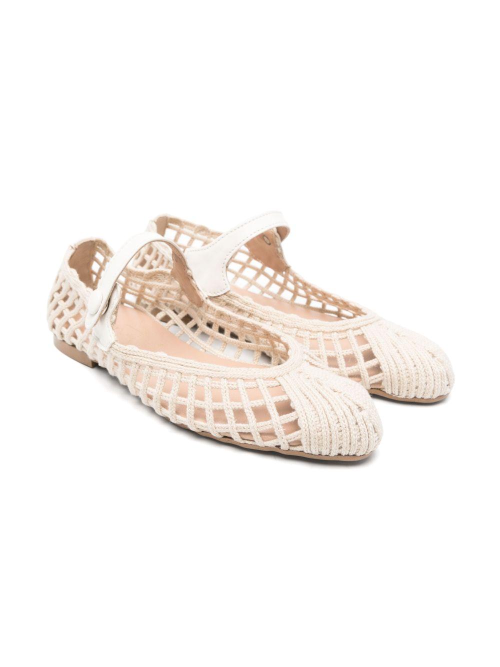 Ballerine in pelle per bambina Eli1957 beige con cinturino 48028AL CRUDO ElI 
