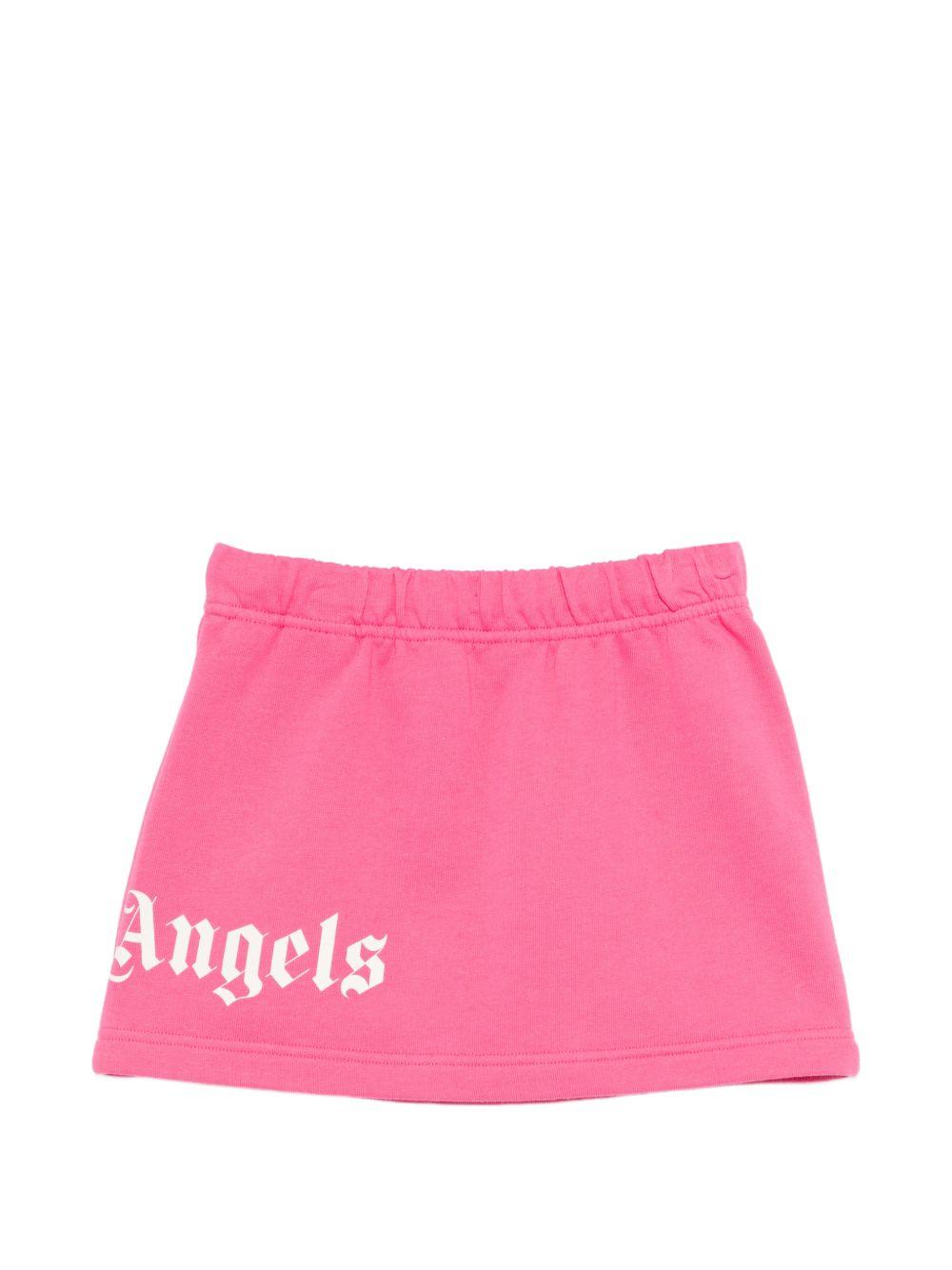 Gonna per bambina Palm Angels Kids rosa con vita elasticizzata PGCK001S26FLE001 044 PALM ANGELS KIDS 