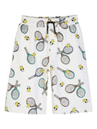 Shorts per bambino The Marc Jacobs Kids bianchi con stampa grafica tennis W60782 126 THE MARC JACOBS KIDS 
