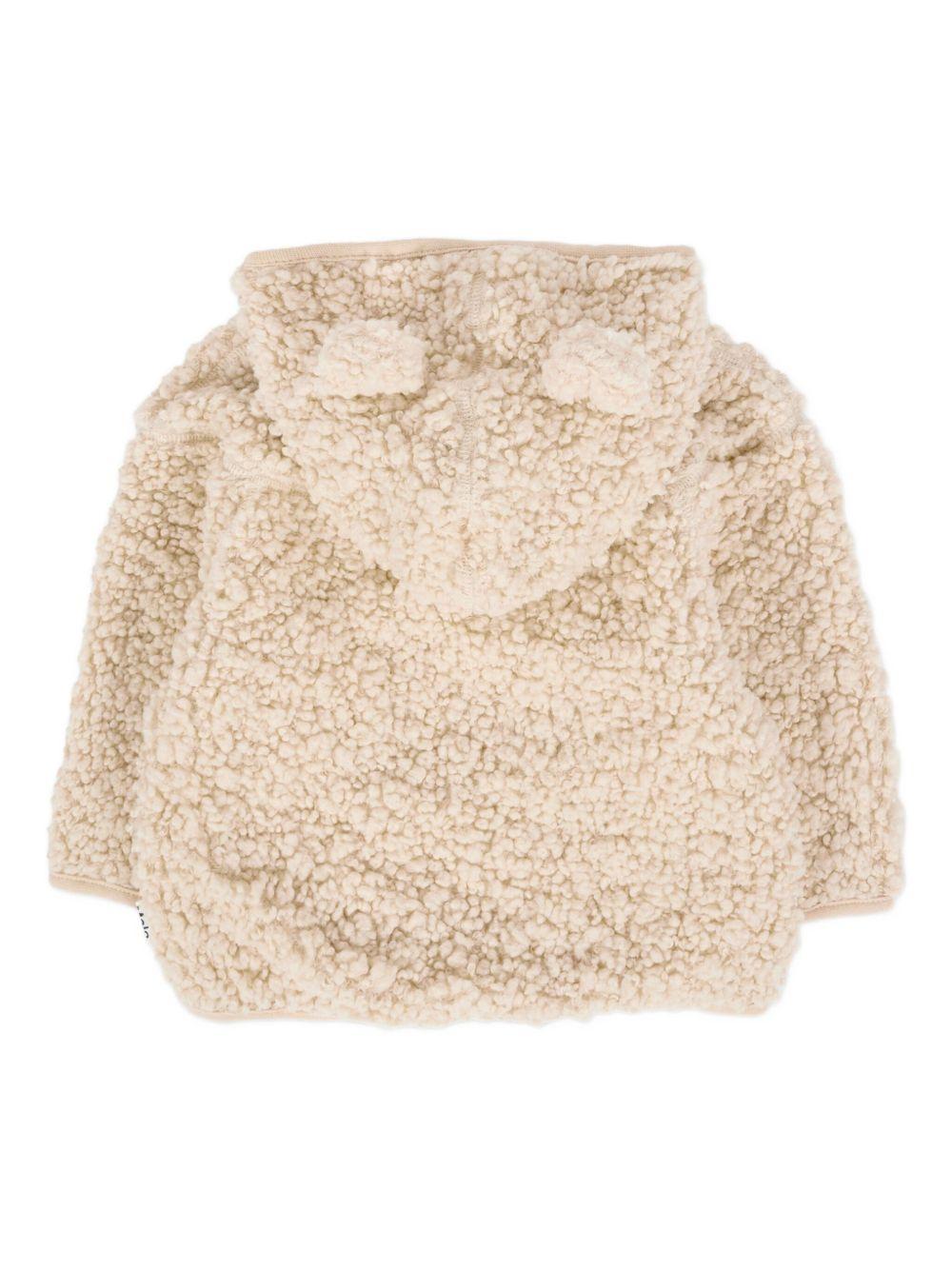 Giubbino per neonati Molo beige con texture Teddy Bear 5W25L205 5553 MOLO 
