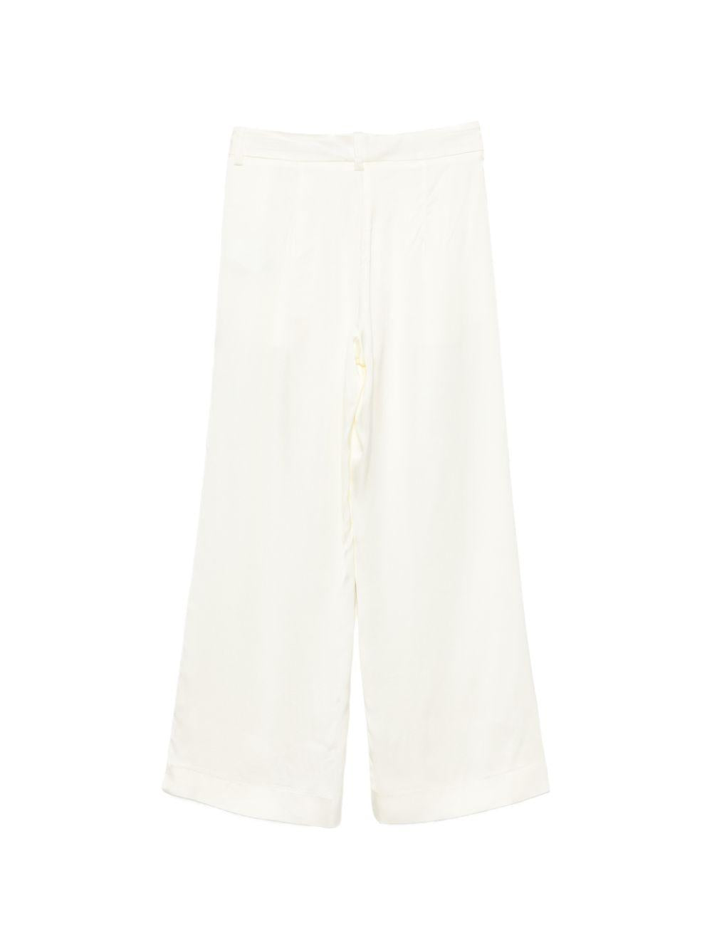 Pantaloni plissettati per bambina Alberta Ferretti Kids gialli con logo ricamato R1G401 7141 0035 ALBERTA FERRETTI KIDS 