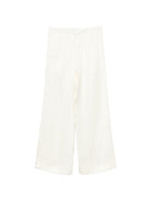 Pantaloni plissettati per bambina Alberta Ferretti Kids gialli con logo ricamato R1G401 7141 0035 ALBERTA FERRETTI KIDS 