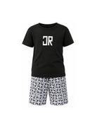 Set due pezzi per bambino John Richmond Junior nero con monogramma RBP26004CJ BLACK JOHN RICHMOND JUNIOR 