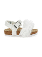 Sandali per bambina Monnalisa bianchi con dettaglio volant 83G011 7708 0001 MONNALISA KIDS 