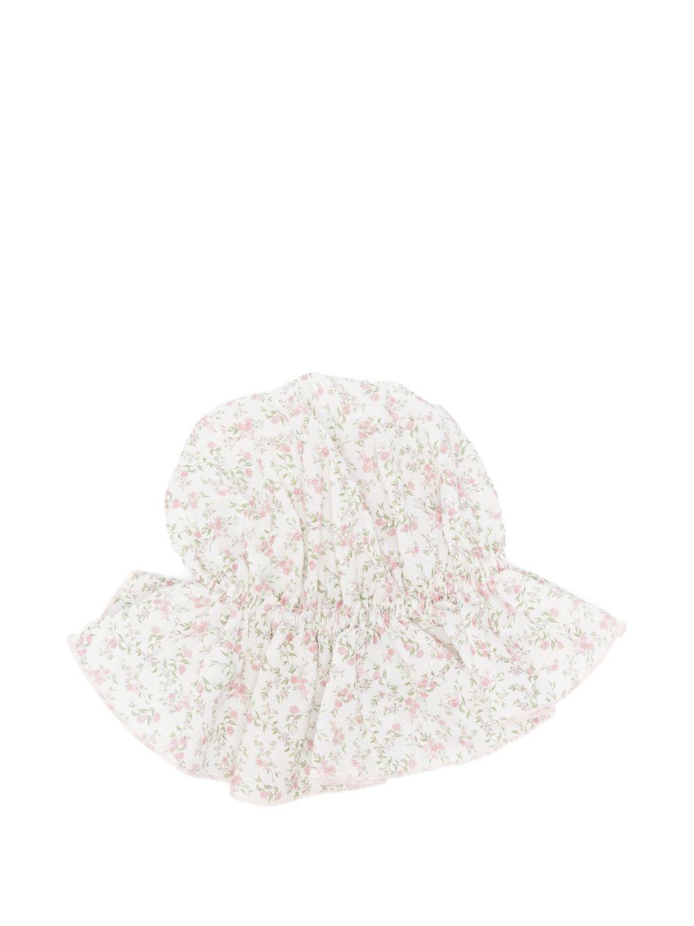 Cappello per neonata La Stupenderia bianco con stampa floreale 2TBCP58 T74 LA STUPENDERIA 