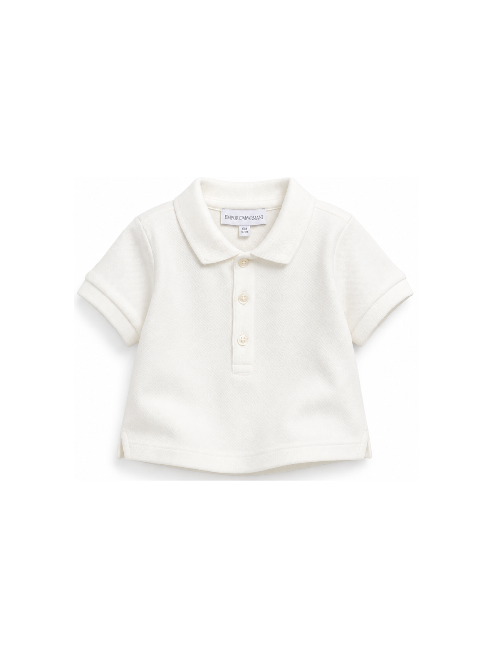 Polo per neonato Emporio Armani Kids bianco opaco con logo ricamato sul colletto EB001669 AF28486 U1009 EMPORIO ARMANI KIDS 