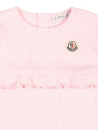 Tutina per neonata Moncler Enfant rosa con logo sul davanti L19518L0000589B0C 505 MONCLER ENFANT 