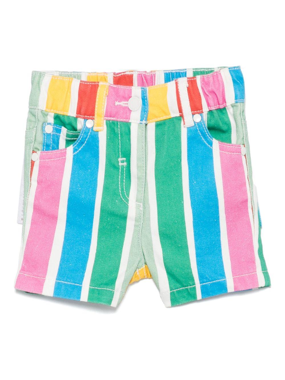 Shorts a righe per neonata Stella McCartney Kids multicolor con passanti TW6119 Z2763 999MC STELLA McCARTNEY KIDS 
