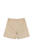 Shorts per bambino Roberto Cavalli Kids beige con toppa monogramma CBP26085BE MARRONE D. ROBERTO CAVALLI KIDS 