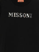 T-shirt per bambino Missoni Kids nera con logo sul davanti MY8P51 Z3672 930 MISSONI KIDS 