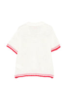 Maglia per bambina MC2 Saint Barth Kids bianco con motivo patch PIX0002 00264L MC2 ST. BARTH KIDS 