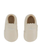 Scarpine primi passi per neonata Chloé Kids beige con ricamo con logo C20944 117 CHLOE' KIDS 