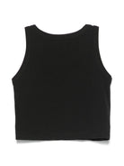 Canotta per bambina John Richmond Junior nero con logo con strass RGP25204CN BLACK JOHN RICHMOND JUNIOR 