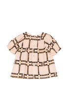 Blusa per neonata Elisabetta Franchi La Mia Bambina rosa con motivo geometrico ENCD1130CAE06 D981 ElISABETTA FRANCHI KIDS 