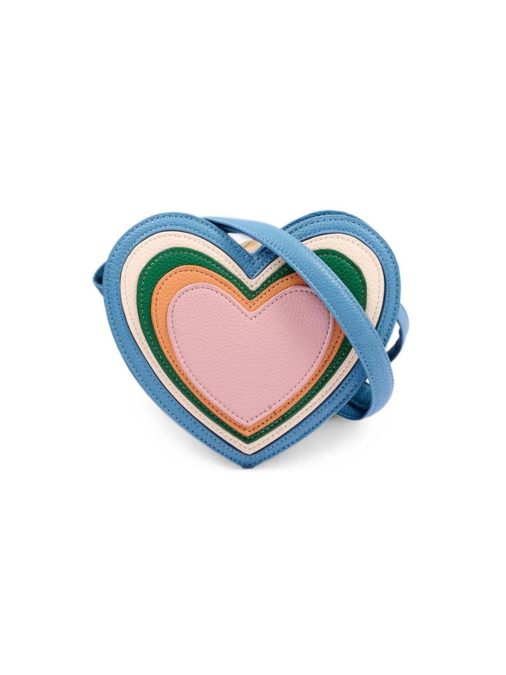 Borsa a tracolla per bambina Molo Kids azzurra a forma di cuore con effetto granulato 7W26V106 5807 MOLO KIDS 