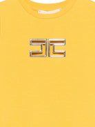 T-shirt per bambina Elisabetta Franchi La Mia Bambina giallo stampa logo EFTS2610JE006 2115 ElISABETTA FRANCHI KIDS 