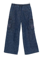 Pantaloni per bambina Off-White Kids denim con tasche cargo OGYB003F25DEN001 3432 OFF WHITE KIDS 