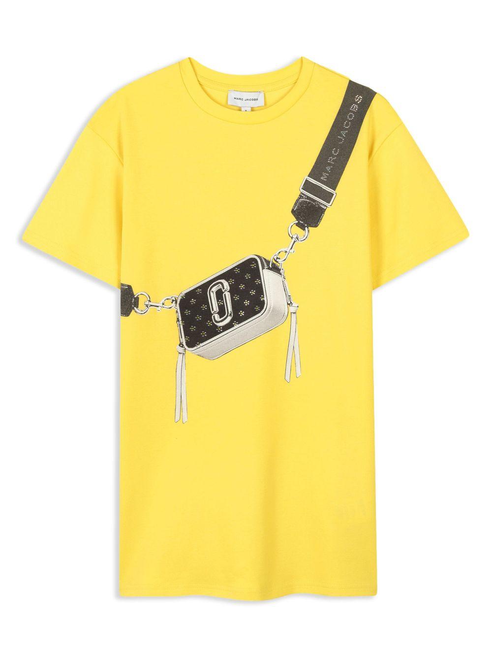Abito per bambina Marc Jacobs Kids giallo con stampa grafica sul petto W60485 526 THE MARC JACOBS KIDS 