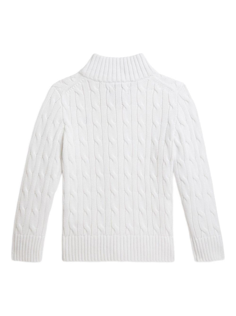 Maglione per bambino Polo Ralph Lauren Kids bianco con caratteristico motivo Polo Pony 322A95566 002 Ralph Lauren kids 