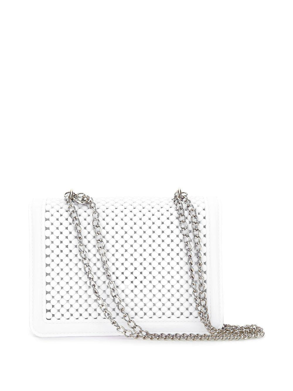 Borsa per bambina Monnalisa bianca con design a perline 17G000 7061 0099 MONNALISA KIDS 