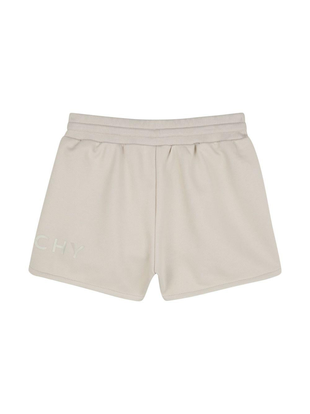 Shorts per bambina Givenchy Kids grigio con logo sulla gamba H30795 184 GIVENCHY KIDS 