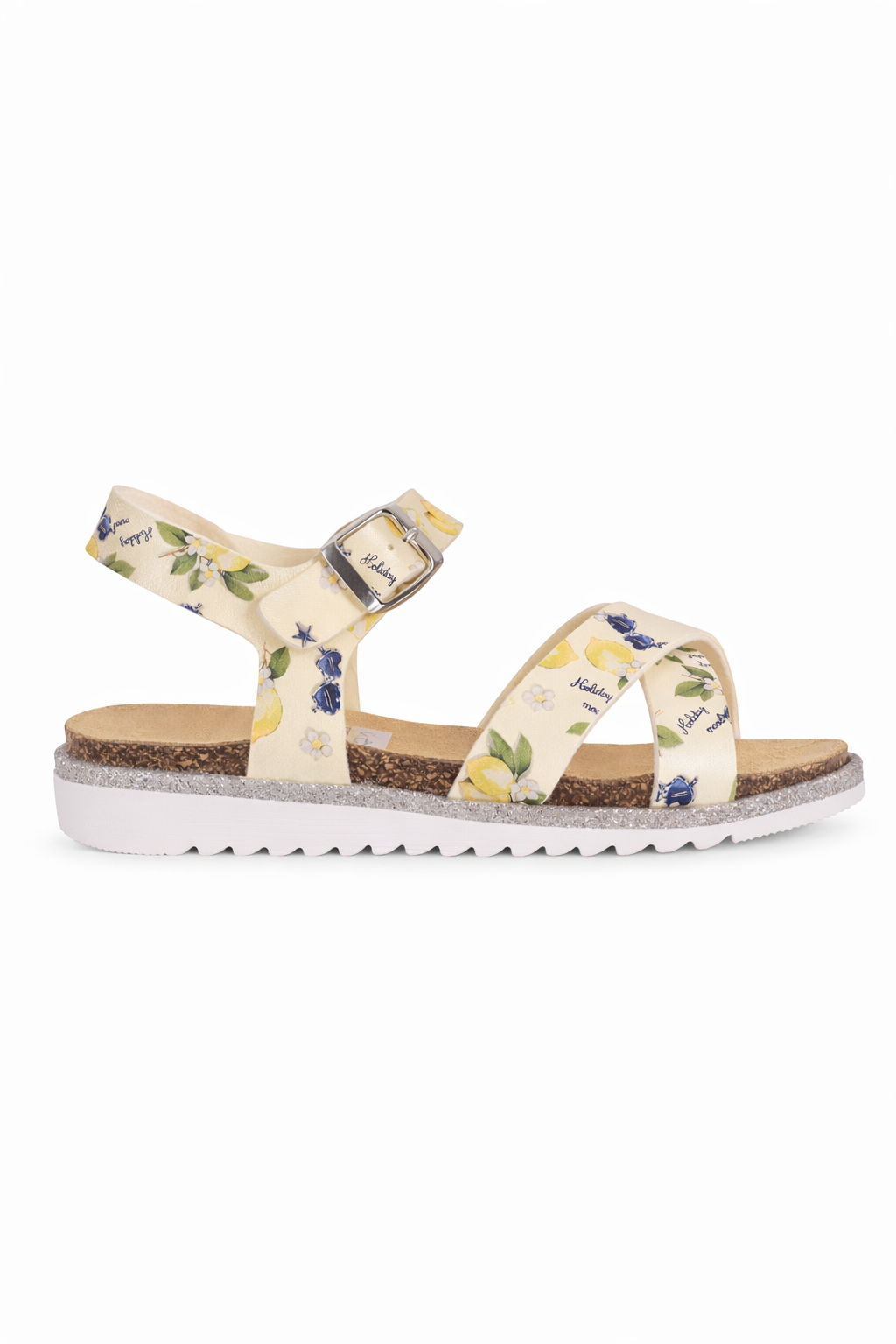 Sandali per bambina Monnalisa bianchi con stampa a fiori 8CG008 7702 0014 MONNALISA KIDS 