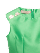 Abito per bambina Elie Saab Junior verde con decorazioni sulle spalle EFAB114TS0807 GRN ElIE SAAB KIDS 