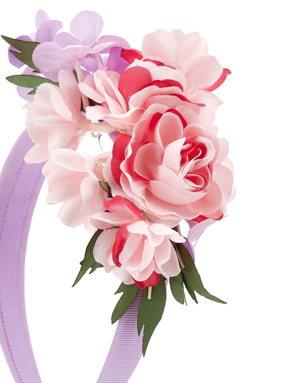 Cerchietto per bambina Monnalisa lilla con decorazione a fiori 19G010 7067 0065 MONNALISA 