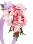 Cerchietto per bambina Monnalisa lilla con decorazione a fiori 19G010 7067 0065 MONNALISA 