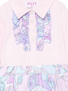 Abito per neonata Emilio Pucci Kids rosa con dettaglio stampa iride PZA000 Z3278 51S EMILIO PUCCI KIDS 