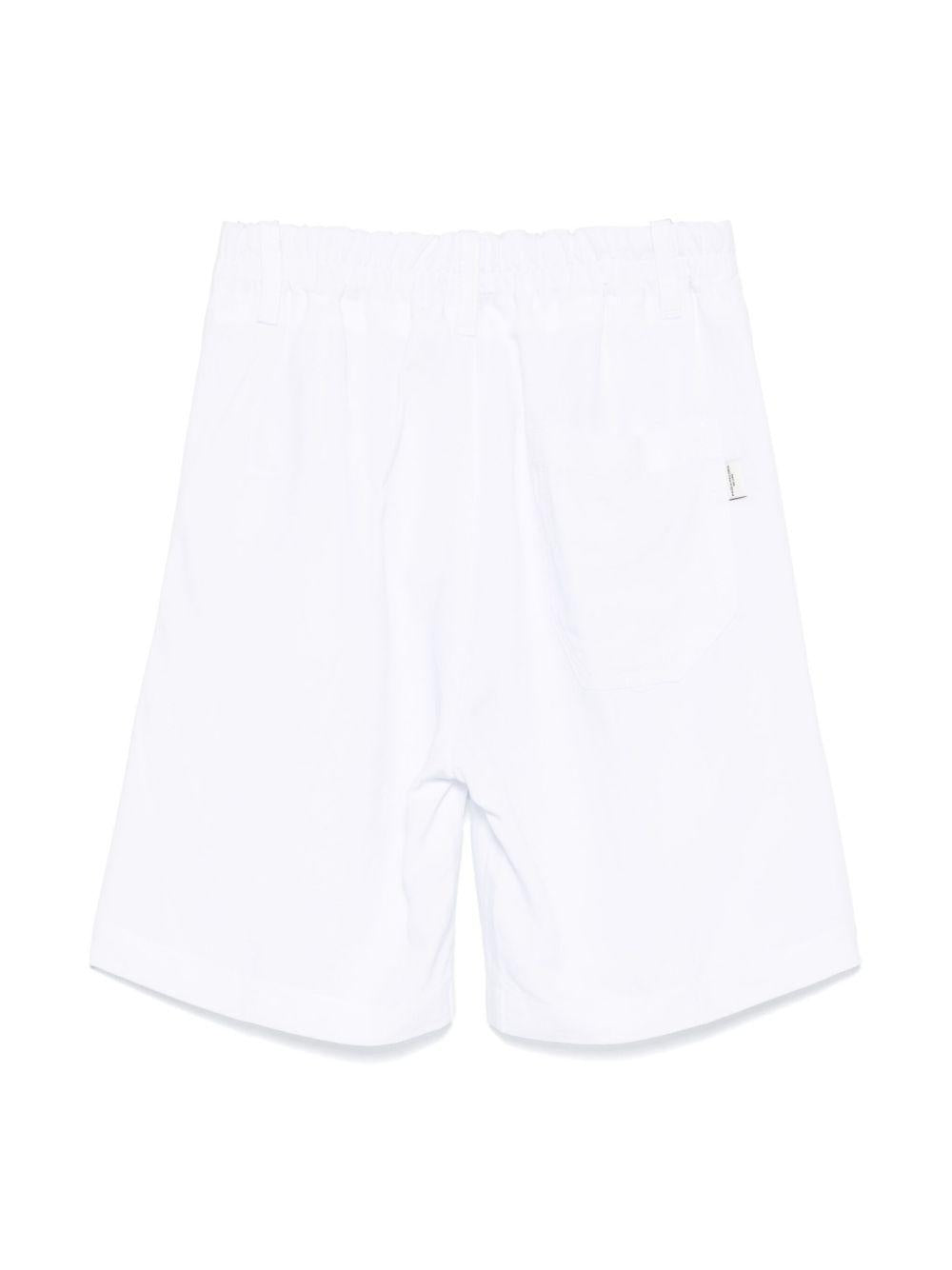 Shorts con pieghe per bambino Paolo Pecora Kids bianco con chiusura frontale PP4025 GESSO PAOLO PECORA KIDS 