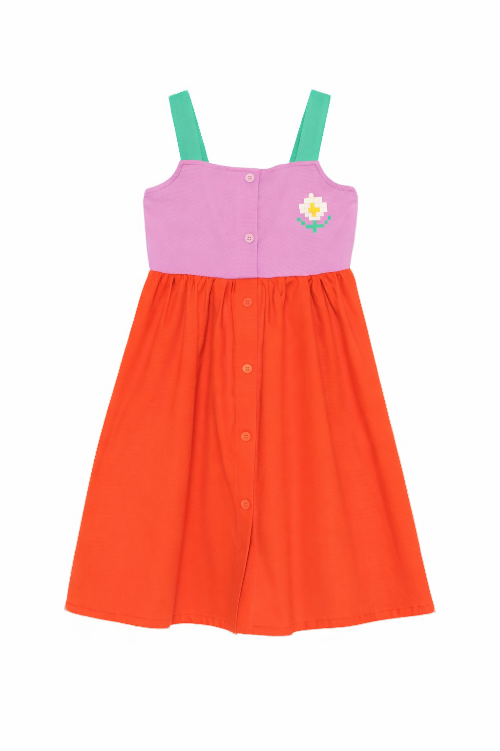 Abito per bambina Bobo Choses multicolore con gonna svasata B126AC108 991 BOBO CHOSES KIDS 