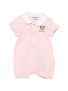 Tutina per neonata Moschino Kids rosa con applicazione Teddy Bear MUY08YLAA55 50209 MOSCHINO KIDS 