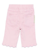 Pantaloni per neonata Stella McCartney Kids rosa con orlo smerlato TX6110 Z0156 568 STELLA McCARTNEY KIDS 