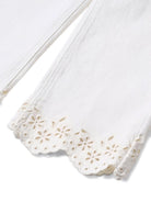 Pantaloni Ava per bambina Molo bianchi con rifinitura con occhielli 2S26I115 5636 MOLO KIDS 