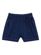 Shorts elasticizzati per neonato Kenzo Kids blu con applicazione logo K61853 84N KENZO KIDS 