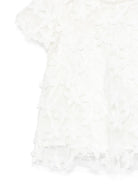 Blusa per bambina Balmain Kids bianca in pizzo a fiori BY5A81 U0263 100 BALMAIN KIDS 