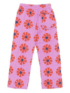 Pantaloni per bambina Bobo Choses rosa con stampa a fiori B225AC086 511 BOBO CHOSES 