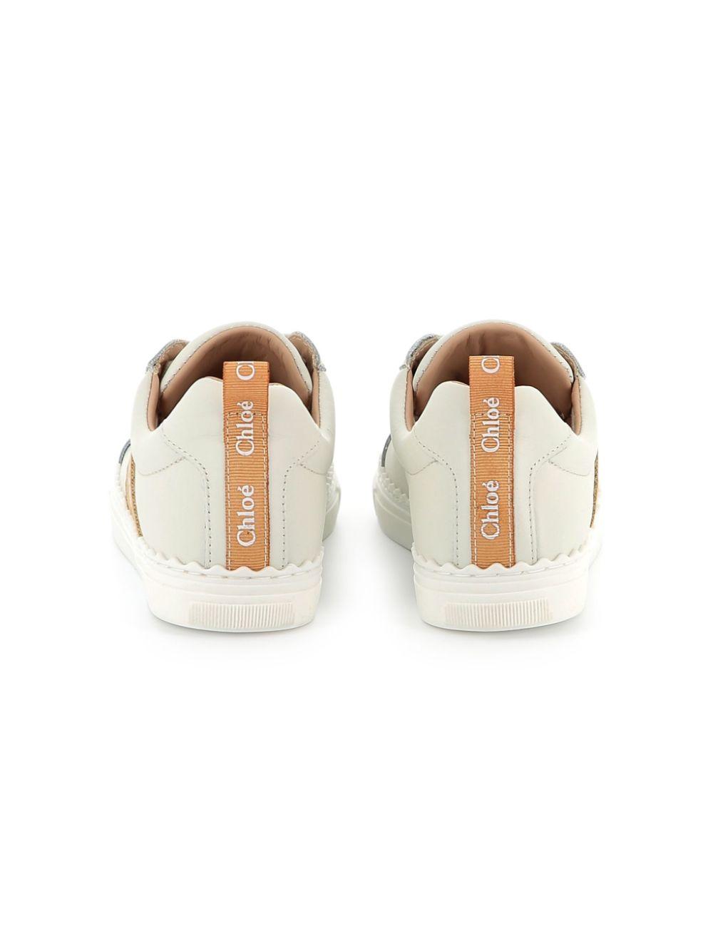 Sneakers per bambina Chloé Kids bianco con stampa laterale C20515 231 CHLOE' KIDS 